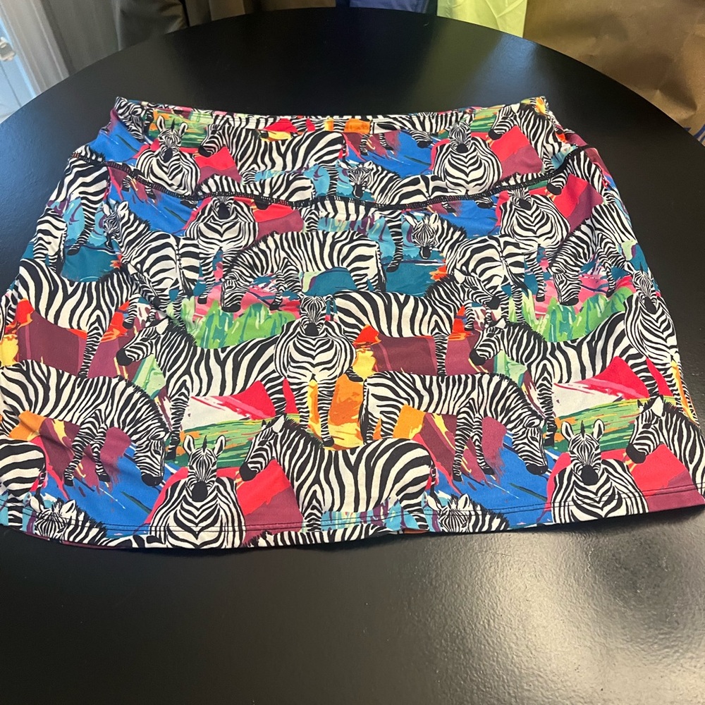 Women's Zebra Print Active Skort in Multicolor
